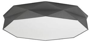 Plafoniera chic moderna in tessuto nero ottagono Prima 6xE27 soggiorno sala da pranzo corridoio lampada BISO