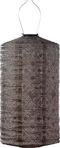 LUMIZ Lanterna solare a cilindro a mosaico - 28 cm - Taupe