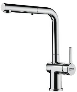 Franke Active New - Miscelatore per lavello FN 6560.031, incernierato sotto la finestra, con doccia estraibile, cromo 115.0653.391