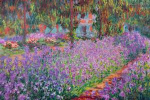 Riproduzione The Artist's Garden at Giverny 1900, Claude Monet