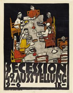 Riproduzione Poster for the Vienna Secession 49th Exhibition Die Freunde, Egon Schiele