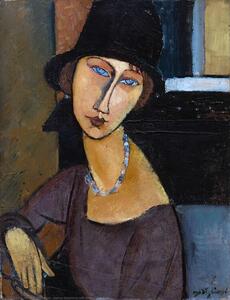 Riproduzione Jeanne Hebuterne wearing a hat, Amedeo Modigliani