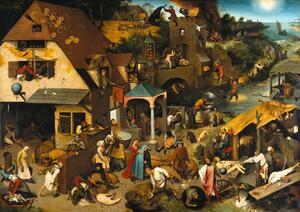 Riproduzione Netherlandish Proverbs 1559, Pieter the Elder Bruegel