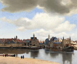 Riproduzione View of Delft c 1660-61, Jan Vermeer