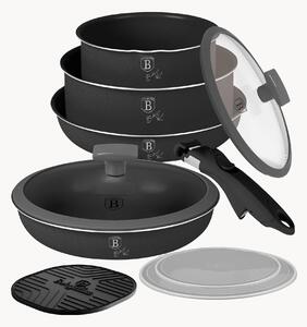 Batteria di pentole in antracite 10 pz