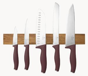 Set di coltelli da cucina con supporto magnetico in legno di acacia Leonardo, set da 6
