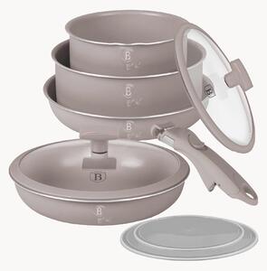 Batteria di pentole Taupe, set da 9