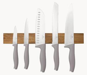 Set di coltelli da cucina con supporto magnetico Taupe, set da 6
