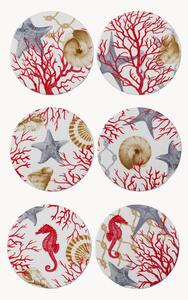 Set di 6 sottobicchieri Coral