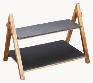 Piatto da portata in ardesia e legno Artesà