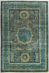 Tappeto Kairo Stilizzato Blu Petrolio Beige 121x181 Cm