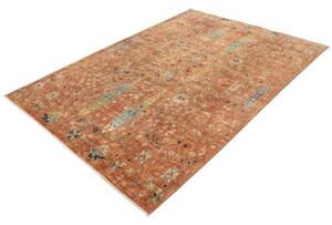 Tappeto Floralia Floreale Ruggine Blu Petrolio 165x230 Cm
