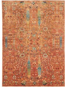 Tappeto Floralia Floreale Ruggine Blu Petrolio 165x230 Cm
