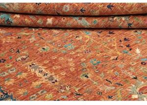 Tappeto Floralia Floreale Ruggine Blu Petrolio 165x230 Cm
