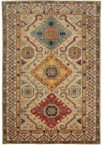 Tappeto Kazak Fine Geometrico Beige Blu 169x250 Cm