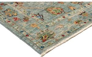 Tappeto Zigler Fine Stilizzato Azzurro Beige Corsia 77x253 Cm