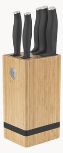 Set di coltelli da cucina in acciaio inossidabile con supporto Anthracite, set da 6