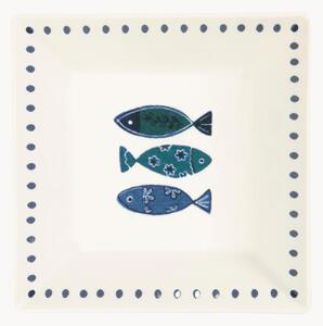 Set di 6 piatti fondi quadrati Ocean