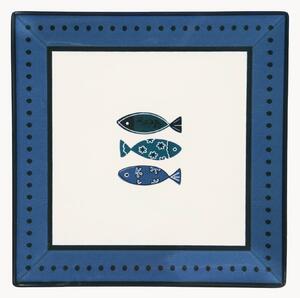 Set di 6 piatti quadrati Ocean