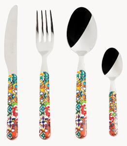 Set di 16 posate in acciaio inox lucido Lisbona, 4 persone