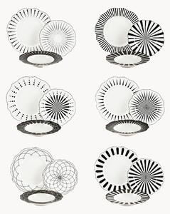 Servizio di piatti in New Bone China Alice, 6 persone, set da 18