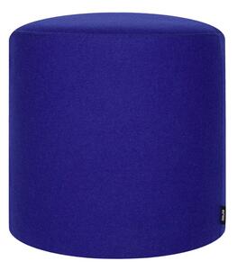 Poggiapiedi blu con rivestimento in lana Folk – noo.ma
