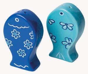 Set saliera e pepiera in ceramica dipinta a mano Ocean, set da 2