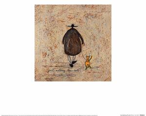 Stampe d'arte Sam Toft - Just Walking The Cat, (30 x 30 cm)