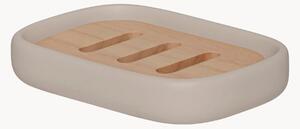 Portasapone con inserto in legno di acacia Mind
