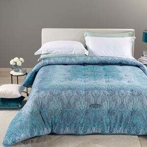 Plaid Gran Scaldotto MATRIMONIALE Akira BLU Cotone Pettinato Caleffi