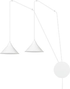 LAMPADA A SOSPENSIONE Emibig 2xE27 60W ABRAMO 2 BIANCA 159/2