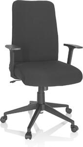 Silecomplaza 724581 - Sedia da ufficio per l'uso domestico e professionale COSIO I, rivestita in tessuto nero, sedia girevole imbottita, schienale ergonomico, con funzione basculante