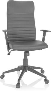 Silecomplaza 729425 - Sedia da ufficio ARTON 30, rivestita in ecopelle nera. Sedia girevole, ergonomica, con schienale alto e braccioli regolabili
