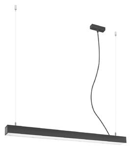 Lampada a sospensione PINNE 90 nero 1xLED 24W alluminio 150x6x90cm Thoro Lighting