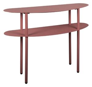 Tavolo consolle burgundy in metallo 28x90 cm Riqueza – Leitmotiv