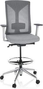 Silecomplaza 751010: Sedia da ufficio Halifax, alta, in tessuto/rete, grigia. Sedia da lavoro con rotelle, regolabile in altezza, con profondità del sedile regolabile