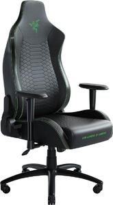 Silecomplaza Iskur X - Sedia da gaming ergonomica (sedia da scrivania / sedia da ufficio, design ergonomico, ecopelle multistrato, imbottitura in schiuma ad alta densità) Nero/Verde | Standard