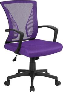 Sedia da ufficio Silecomplaza, ergonomica, con schienale in rete traspirante, colore viola