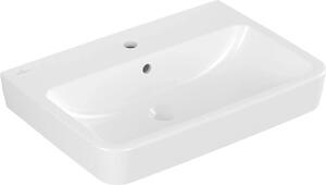 Lavabo Villeroy & Boch O.novo 4A4165, 650 x 460 mm, angolare, vasca centrale, 1 foro per rubinetto centrale, con troppopieno, bianco alpino, 1 pz
