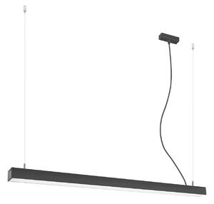 Lampada a sospensione PINNE 118 nero 1xLED 28W alluminio 150x6x118cm Thoro Lighting