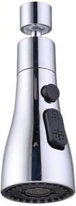 Fornello girevole a 360 gradi, con 3 livelli d’acqua, rubinetto da cucina in acciaio con doccetta, raccordo per rubinetto da cucina con fornello