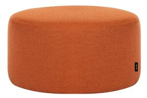 Poggiapiedi color terracotta con rivestimento in lana Folk – noo.ma