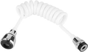Prolunga per rubinetto da cucina - Soffione - Facile da pulire - Tubo flessibile estraibile - 30-140 cm - Bianco