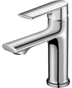 Miscelatore per lavabo da bagno, con valvola in Vetroceramica, a risparmio idrico, finitura cromata