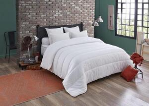 Materasso gonfiabile con imbottitura termica in materiali naturali - Aiuto naturale per dormire - Lampada repellente per insetti a base vegetale - 240x260 cm - Bianco