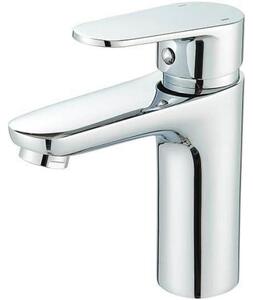 Miscelatore monocomando per bagno, cromato, a risparmio energetico, con tirante e aeratore