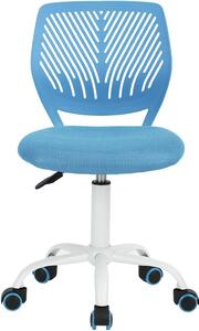 Silecomplaza: Sedia da scrivania regolabile e girevole, con seduta in tessuto, sedia da lavoro ergonomica senza braccioli, colore blu