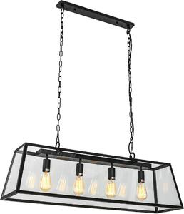 Lampadario industriale nero Italux Laverno MD-102721-4-B