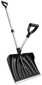 Outsunny Pala da neve in alluminio con lama da 45 cm e manico smontabile, Nero | Aosom Italy
