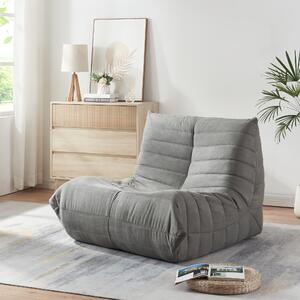 Sedia da terra 'Kodsø' imbottita Sedia da terra con schienale 75 x 90 x 100 cm in microfibra grigio